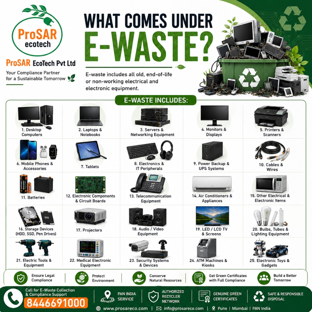 What Comes Under E-Waste - ProSAR EcoTech